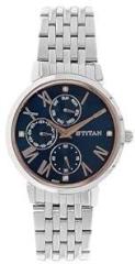 Titan s Analog Watch For Men| Silver Color Watch| Perfect Gift Option | With Stainless Steel Strap | Round Dial | Elegant Look| High Quality & Water Resistant