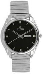 Titan s Analog Watch For Men| Silver Watch| Day & Date Watch | With Stainless Steel Strap | Round Dial | Royal Look| High Quality & Water Resistant