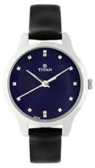 Titan s Analog Watch For Women| Black Color Watch| Perfect Gift Option | With Leather Strap | Round Dial | Elegant Look| High Quality & Water Resistant