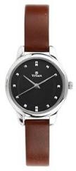 Titan s Analog Watch For Women| Brown Color Watch| Perfect Gift Option | With Leather Strap | Round Dial | Elegant Look| High Quality & Water Resistant