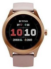 Titan Smart Smartwatch with Alexa Built in, Aluminum body with 1.32 inch Immersive display, Upto 14 days battery life, Multi sport modes with VO2 Max, SpO2, Women Health Monitor Rose Gold 90137AP03