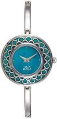 Titan Stainless Steel Analog Blue Dial Women Watch Nm2530Sm01 / Nl2530Sm01, Bandcolor Silver