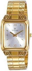 Titan Stainless Steel Karishma Analog Multi Colour Dial Men's Watch Nl1581Ym04/Np1581Ym04, Band Color:Gold