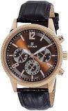 Titan Stainless Steel Neo Analog Silver Dial Men's Watch Nl1734Wl01/Np1734Wl01, Band Color:Brown