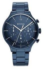 Titan Urban Magic Blue Dial Multial Stainless Steel Strap watch for Men NS90102QM01