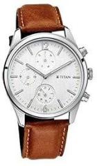 Titan White Dial Analog Watch For Men NR1805SL04