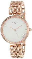 Titan Women Brass Analog Off White Dial Watch 2659Wm01/Nr2659Wm01, Band Color Rose Gold