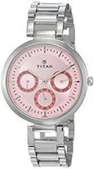 Titan Youth Analog Pink Dial Women's Watch NL2480SM05/NP2480SM05