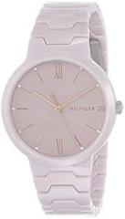 Tommy Hilfiger Quartz Analog Pink Dial Ceramic Strap Watch for Women NETH1781957