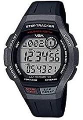 V2A STEPO 50 Lap Memory Grey Black 5ATM Waterproof Unisex Fitness Sports Watch with Step Counter Stop Watch and Countdown Timer