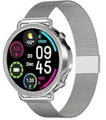 Vibez Vibez by Lifelong Ornate Smartwatch For Women with HD Display|Body Temprature |24x7 Heart Rate & SpO2 Tracking|8 Sports Mode|Sleep Monitor|IP67|7 days Battery Backup VBSWW45, 1 Year Manufacturer Warranty, Silver