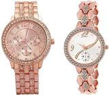 Watchstar Analogue Girl's Watch Rose Gold Dial Rose Gold Colored Strap