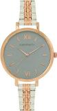 Women's Agnes Grey Analog Dial Watch Rose Gold And Silver