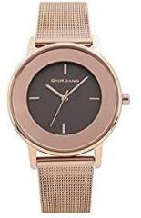 Women's Latest Black Dial Full Rose Gold Mesh Metal Strap Watch, Model No. A2052 33