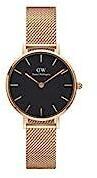 Women's Petite Melrose 28mm Rose Gold Mesh Strap Black Dial Analog Watch