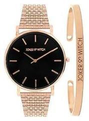 Womens Women's Starry Night Analog Watch Bracelet Stack Rose Gold