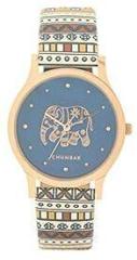 Womens Women's Teal Carnival Elephant Wrist Analog Polyurethane Watch