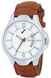 WRIGHTRACK Analogue Men's Watch White Dial Brown Colored Strap