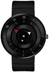 Xforia Analogue Unisex Watch Black Dial Black Colored Strap