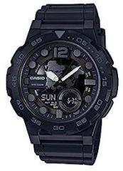 Youth Combination Analog Digital Black Dial Men's Watch AEQ 100W 1BVDF AD217