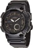 Youth Combination Analog Digital Black Dial Men's Watch AEQ 110W 1BVDF