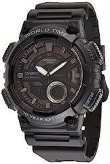 Youth Combination Analog Digital Black Dial Men's Watch AEQ 110W 1BVDF