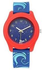 Zoop Silicone Analog Blue Dial Unisex Child Watch 26019Pp04