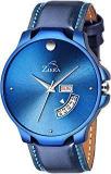 ZIERA ZR945 Blue Leather Strap Day & Date Watch for Men