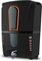 Aqua Fresh Ventex Black ZINK+COPPER+BIO HYDROZEN NEGETIVE ORP ELECTRICAL BOREWELL/MUNICIPAL 12 Litres RO + UV + UF + TDS + ALK + Copper Water Purifier