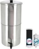 Ferrum Ultra Pure Water Filter Stainless Steel With Ultrafilter, ActivatedCarbon 20 Litres Gravity Based + UF Water Purifier