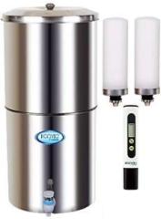 Konvio Neer Steel Gravity18L with black tds 18 Litres Gravity Based Water Purifier