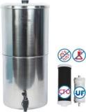 Ferrum Ultra Pure Water Filter Stainless Steel With Activated Carbon And Ultrafilter 24 Litres Gravity Based + UF Water Purifier