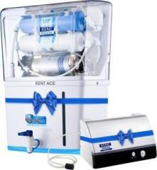 Kent Ace & Vegetable Cleaner 8 Litres RO + UV + UF + TDS Control + UV in Tank Water Purifier Suitable for all Borewell, Tanker, Municipality Water