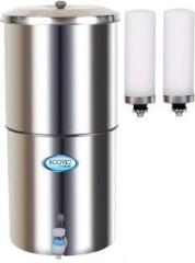 Konvio Non Electric Stainless Steel Gravity filter purifier 18 Litres Gravity Based Water Purifier