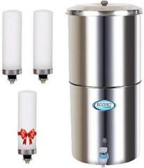 Konvio Non electric Water Filter for Home With 2 + 1 Ceramic Cartridge 18L Storage 18 Litres Gravity Based Water Purifier