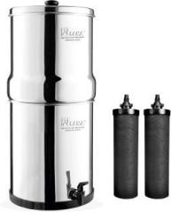 Rama Storage 304 Grade Stainless with 7 inch Carbon Candles 2 Pcs 24 Litres Gravity Based Water Purifier