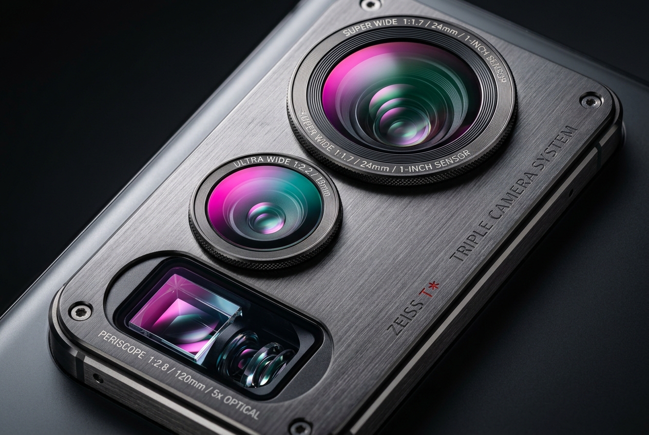Smartphone Camera Sensor and Periscope Architecture